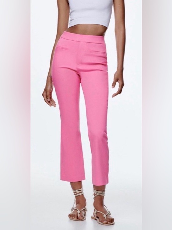 Zara Pants - Zara Pink Boot-Cut High-Rise Pants